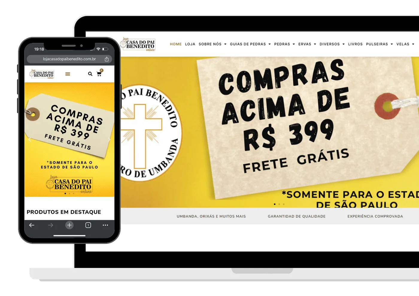 Projeto de site desenvolvido pela Olaje Publicidade 1